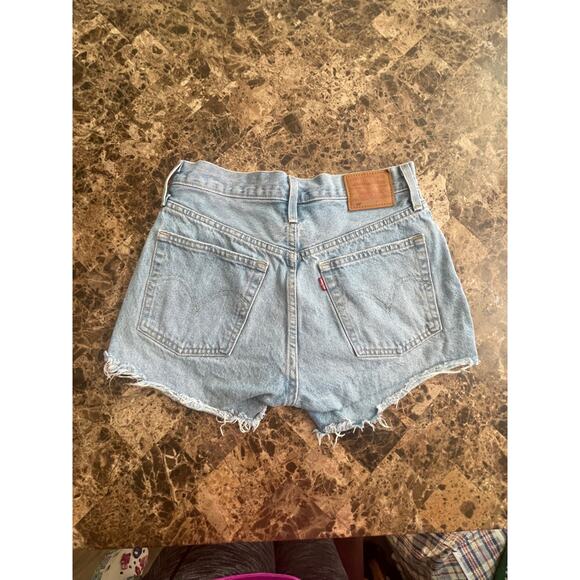 LEVI’S 501 SHORTS DENIM DISTRESSED PREMIUM SZ 26 GRUNGE RIPPED RUGGED AESTHETIC - Picture 13 of 16